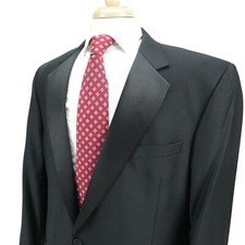 Jos A Bank 100 Wool Black Tuxedo Dinner Jacket Blazer Sport Coat 44R