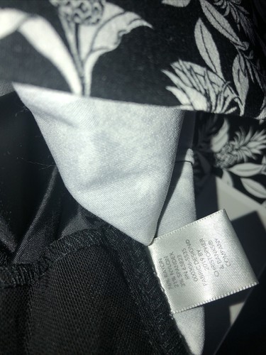 Christopher & Banks 4p NWT Crop Pants Pull On Black White Fern Print 5535 🧡 - Picture 7 of 8