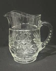 Vintage Anchor Hocking Precut Clear Glass Small Pitcher 5 3/4"
