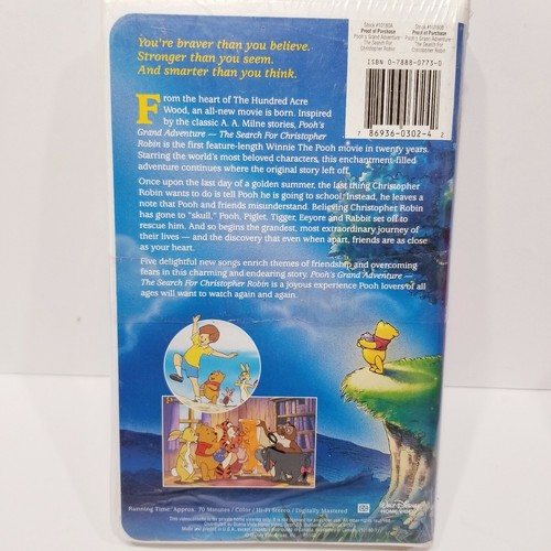 Pooh's Grand Adventure VHS The Search for Christopher Robin 1997 New & Sealed - Picture 2 of 2