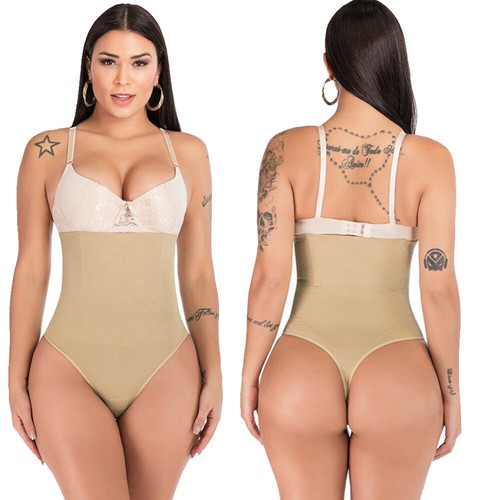 Womens Boned Tummy Control Body Shaper High-Waist Trainer Thong Panty Shapewear - Picture 52 of 56