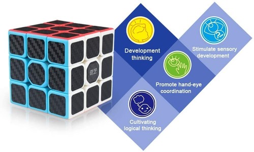 Classic Puzzle Magic Cube Carbon Kids Adult Fun Toy Fidget Stress Mind Game Toy - Picture 9 of 17