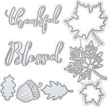 8 Pieces Thanksgiving Fall Metal Die Cuts for Card Making Embossing Stencils Inc