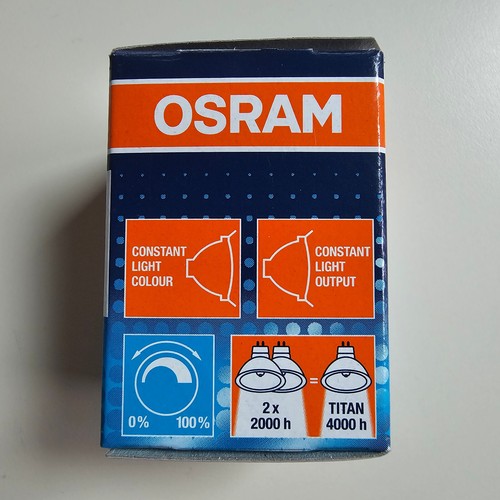 HALOGEN DICHROIC REFLECTOR LAMP 13 x 36° 12V MR11 20W-G4 - OSRAM BRAND - Picture 5 of 7