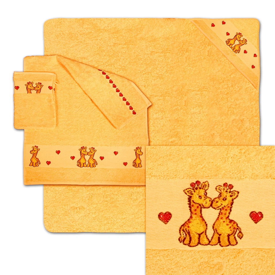 Dyckhoff Kinderfrottierserie Bobo Handtuch Badetuch Kapuzentuch Waschlappen