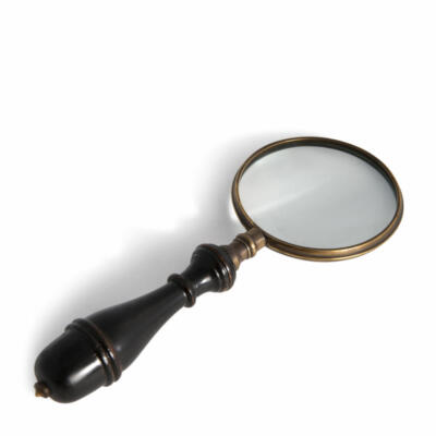 LUNETTE LOUPE,75mm Silver--Loupe de lecture portative éclairée de 75Mm