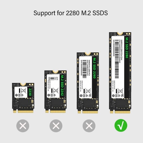 NVMe SSD Enclosure Case SSD Storage Efficient Heat Dissipation and Quick - Afbeelding 3 van 8