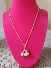 Brand New Handcrafted Necklace - Wire Wrapped Raw Rose Quartz Stone Charm...