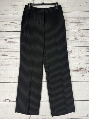 DKNY Womens Pinstripe Knit Wide Leg Pants Size 4