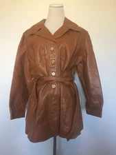 Womens Vintage MOD-MAID Coat Jacket Styled by Judy Grapes RETRO 60s 70s Vinyl 
