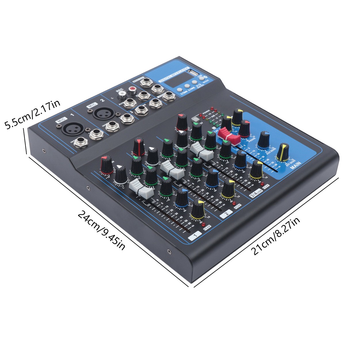 4 Channel Audio Mixer Portable Professional Bluetooth