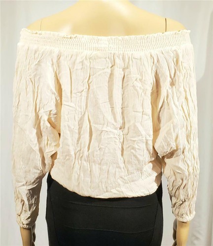 New Womens VS Moda International Cream Off Shoulder Blouse Top - Size XS - NWOT - Picture 2 of 2