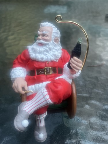 Hallmark Ornamento ricordo artigianale 1997 prendendo una pausa Coca-Cola Babbo Natale