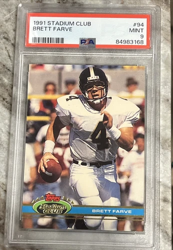 1991 Topps Stadium Club Brett Favre #94 RC PSA 9 Mint