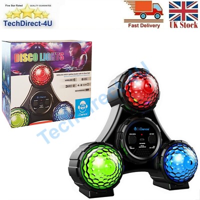 Neu iDance tragbarer wiederaufladbarer Mini Bluetooth Lautsprecher mit Disco-Lichtern
