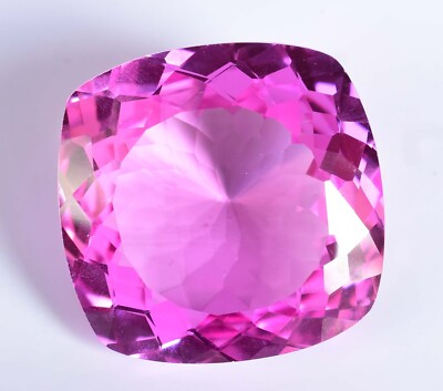 Flawless 67.35 Ct Natural Mogok Pink Ruby Cushion Cut Certified Loose Gemstone