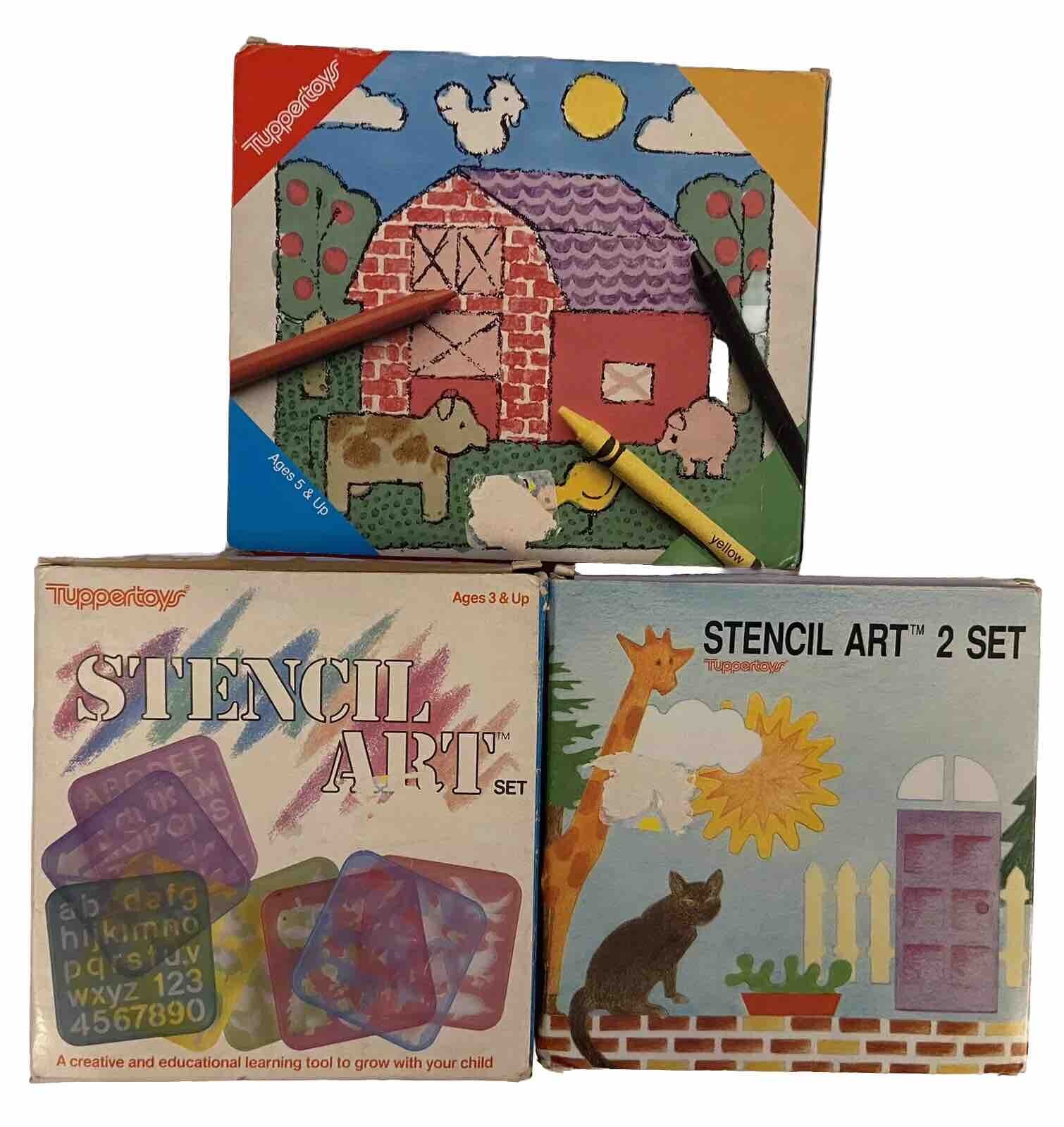 Tuppertoys Stencil Art & Picture Plates Sets 3 Sets, See Photos eBay