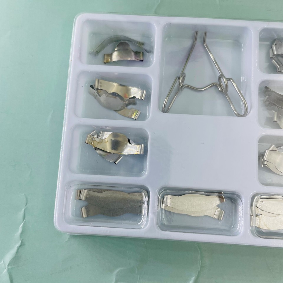 1 Boîte De Matrices Celluloid Pour Dentiste - Matrices Métalliques Contornées Avec Clips Ressort - Réf WA-30910 Neuf