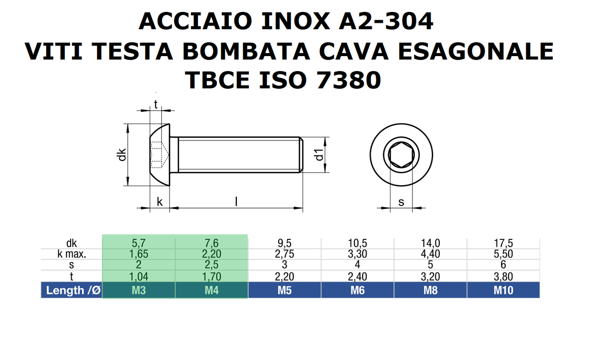 Viti A Testa Di Bottone Flangiata M4 In Acciaio Inox A2 - Bulloni A - Foto 9