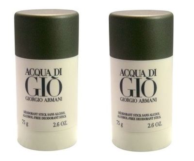2 x Acqua Aqua Di Gio Deodorant Stick 2.5 oz by Giorgio Armani for Men Sealed
