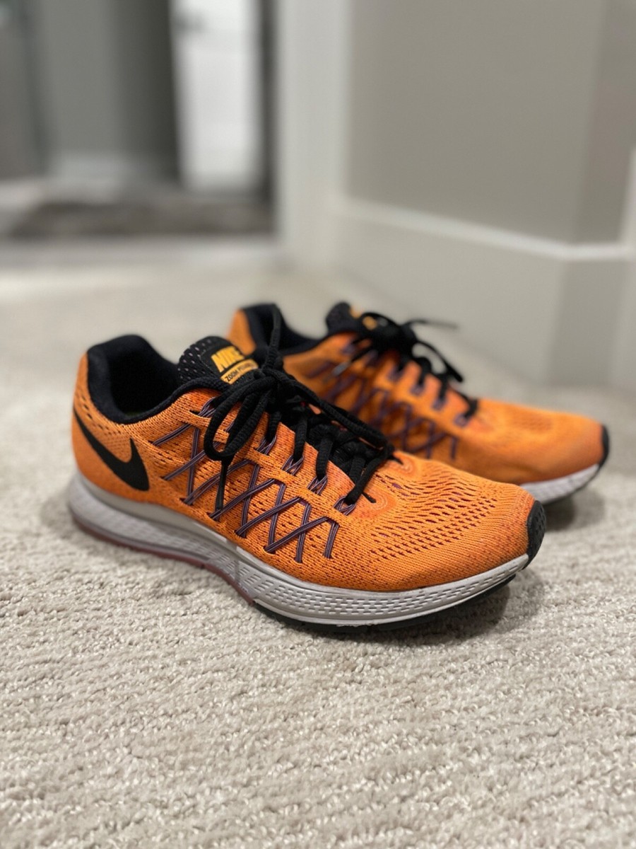 Nike Air Zoom Pegasus 32 Total Orange with black and purple women’s size