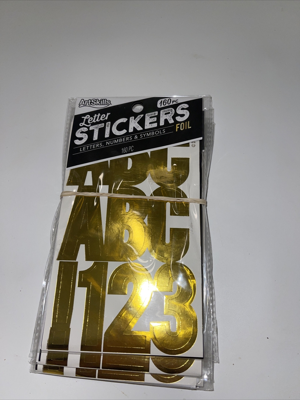 ArtSkills Gold Letter Stickers for Poster Boards and 2” 160 Pieces X