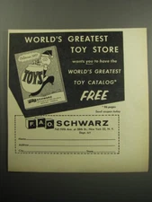 1957 F.A.O. Schwarz Ad - World's greatest toy store