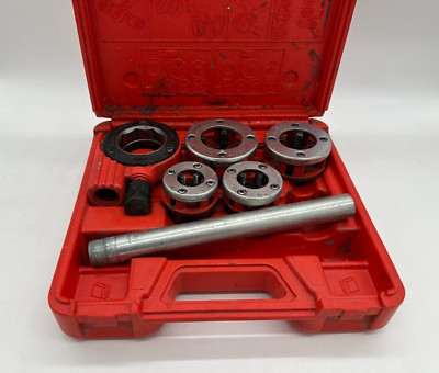 SUPER-EGO PIPE THREADER Set with Carrying Case - Sizes 1-1/4'', 1'', 3/4'', & 1/2''