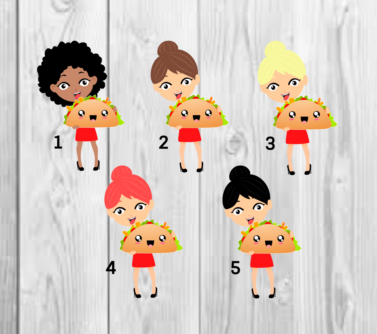Taco Girl Planner Stickers- Perfect For Any Planner- Erin Condren, Happy