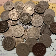 Estate Coin Lot Shield Nickel ✯ Old Rare US Type Rays 5c Hoard ✯