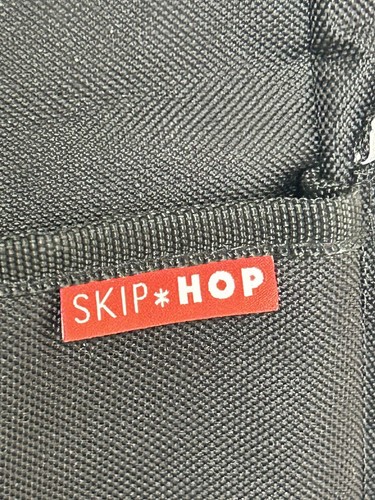 Skip Hop Baby Diaper Bag Black Messenger Canvas Magnetic Closure Changing Pad - Picture 3 of 8