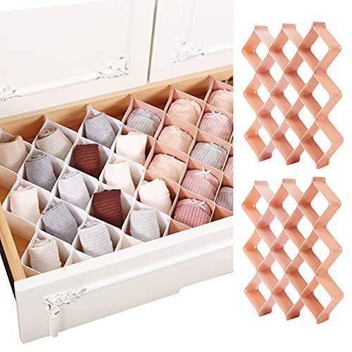 Honeycomb Drawer Organizer for Underwear, Roufa Drawer Divider 