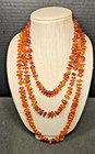 Amber Vintage Estate 3 Strands Hand Strung Knotted Wear All or One 32-26-21" — photo 1