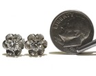 New GIA 14k white gold .73ct round diamond Flower stud earrings unique rare — photo 4