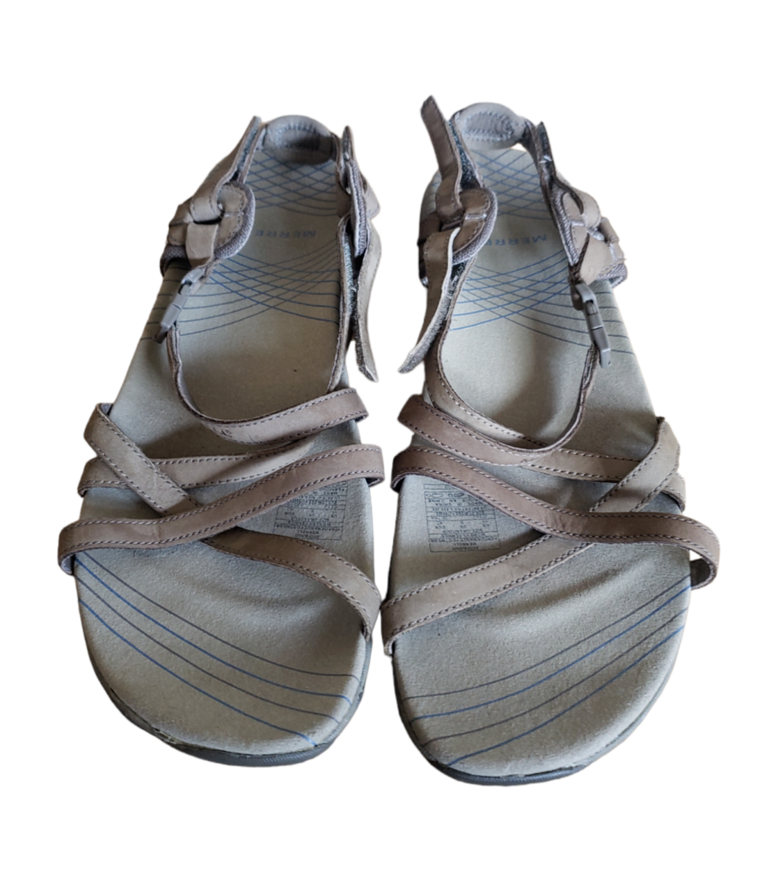 Sandali sportivi Merrell da donna taglia 11 cinturino Aster Bungee J36764 in pelle