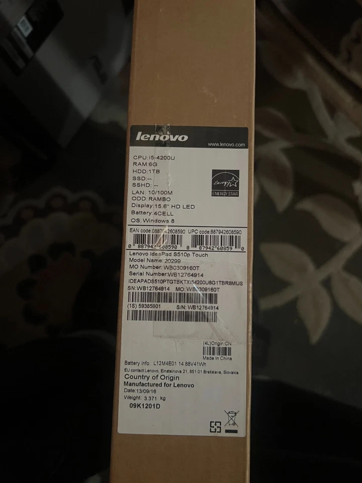 New Lenovo IdeaPad S510P i5-4200U Touch SCRN 1.6GHz 1TB HDD - Image 3 of 4