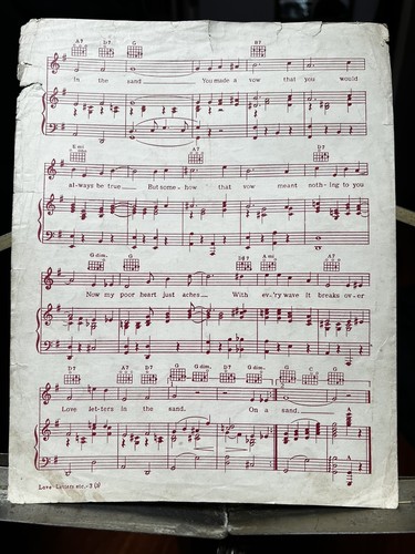 Pat Boone - Love Letters in The Sand 1957 "Bernadine" Australian Sheet Music - Picture 3 of 11