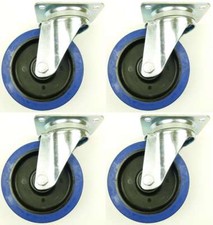 4 szt. 160 mm SL Koła meblowe Koła skrętne Blue Wheel Rolki transportowe Rolki meblowe