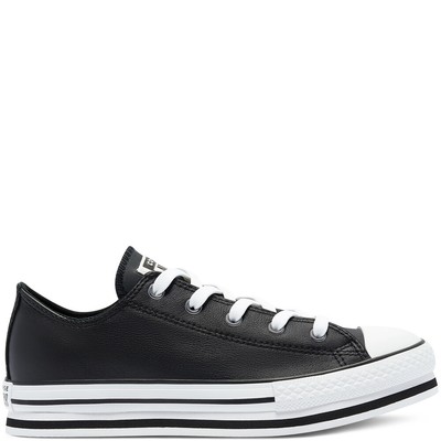 black junior converse