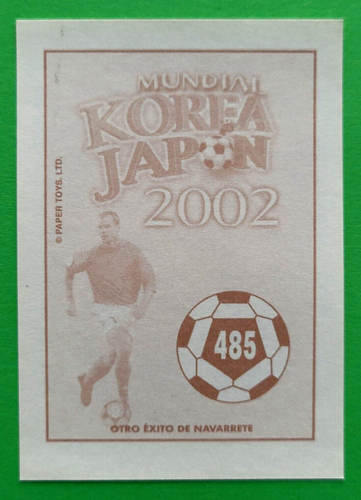 2002 Navarrete Korea Japan World Cup FIFA Face STICKER #485 HIRAOKI MARISHIMA - Picture 2 of 2