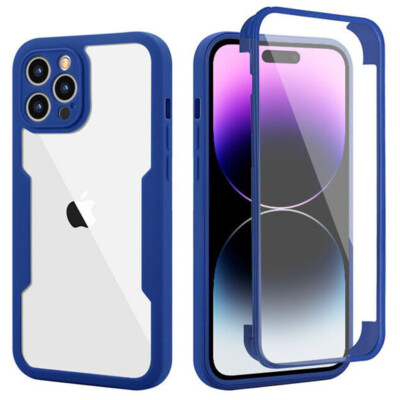 360° Full Cover Handy Hülle für iPhone 16 15 14 13 12 Pro Max XS XR Schutz Case