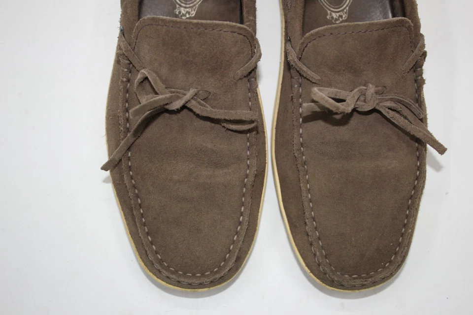 Tod's Hombre Zapatos Talla 6 Europa 38 Luz Piel ante Marrón S8769 - Imagen 3 de 4