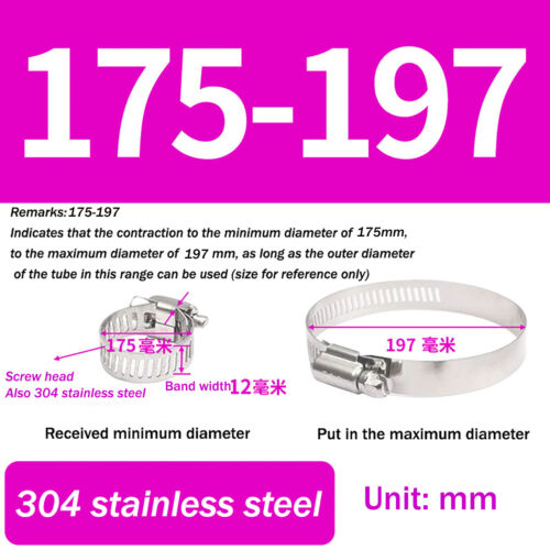 PIPE CLAMPS-WORM DRIVE CLIPS A2 STAINLESS STEEL CLAMPS HOSE FUEL PIPE 6MM- 900MM - Picture 33 of 47