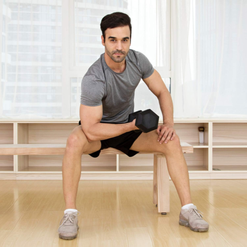 Rubber Hex Dumbbells - 8 Size Options - Hex Shaped Heads Prevent Rolling and Inj - Picture 5 of 7