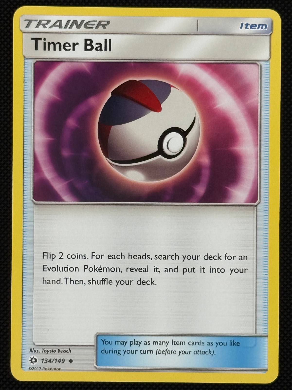 Timer Ball 134/149 Uncommon SM Base Set Near Mint