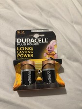 2 Pack Duracell Plus Power C Batteries 1.5V LR14 MN1400 10 Years Shelf-Life