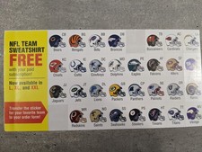 NFL Football Team Helmet Stickers - Small Squares - Sports