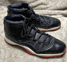 Jordan 11 Retro High Bred Black Hi Top Sneaker Shoes 2016 136046-117 Mens 11.5
