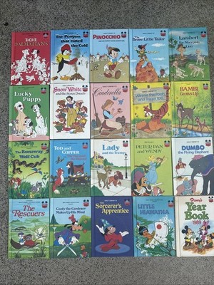 Disney Books Lot of 20 Vintage 1970s-1980s Hardcover Childrens Books