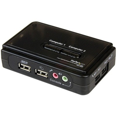 StarTech 2 Port USB KVM Kit with Cables and Audio Switching - KVM / audio switch